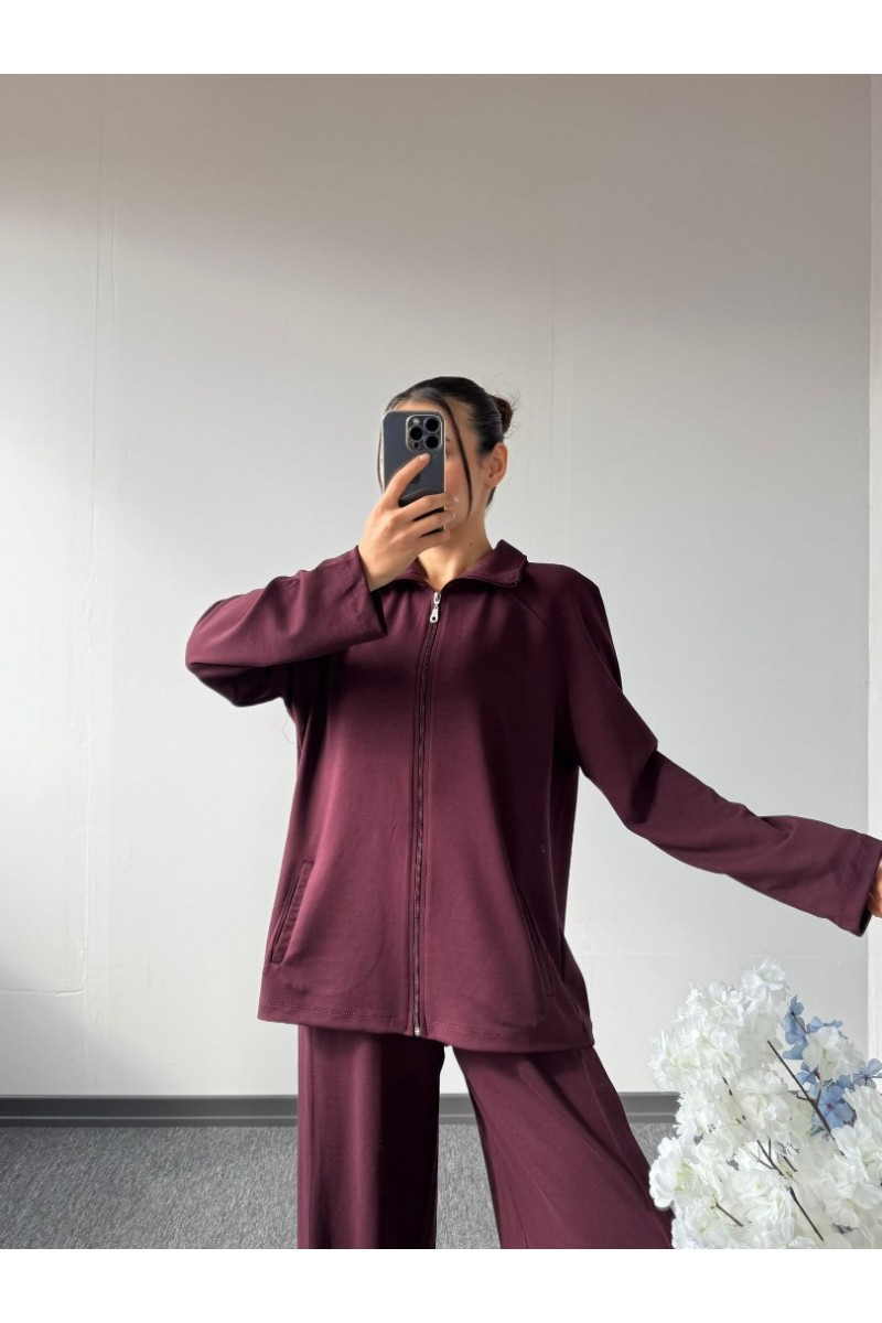 OYSHO MUADİL TAKIM BORDO