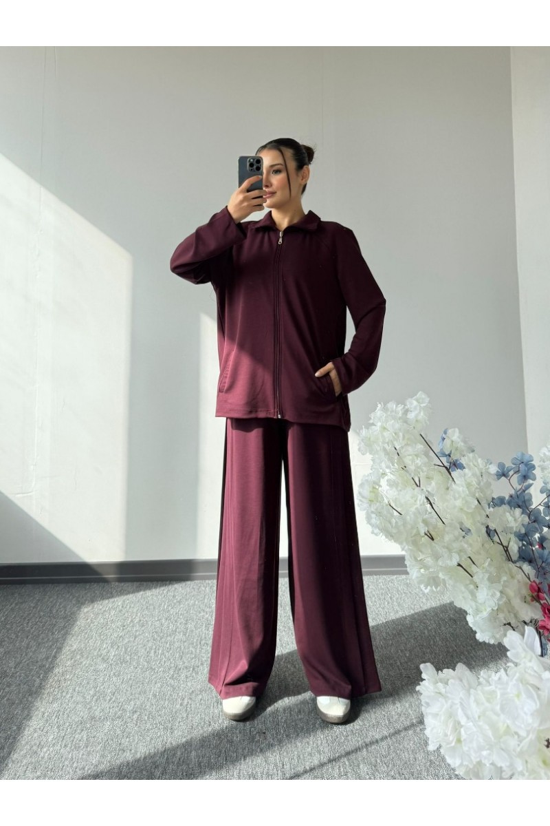 OYSHO MUADİL TAKIM BORDO